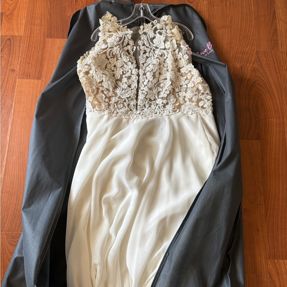 Mori Lee Cream and Gold Wedding Dress